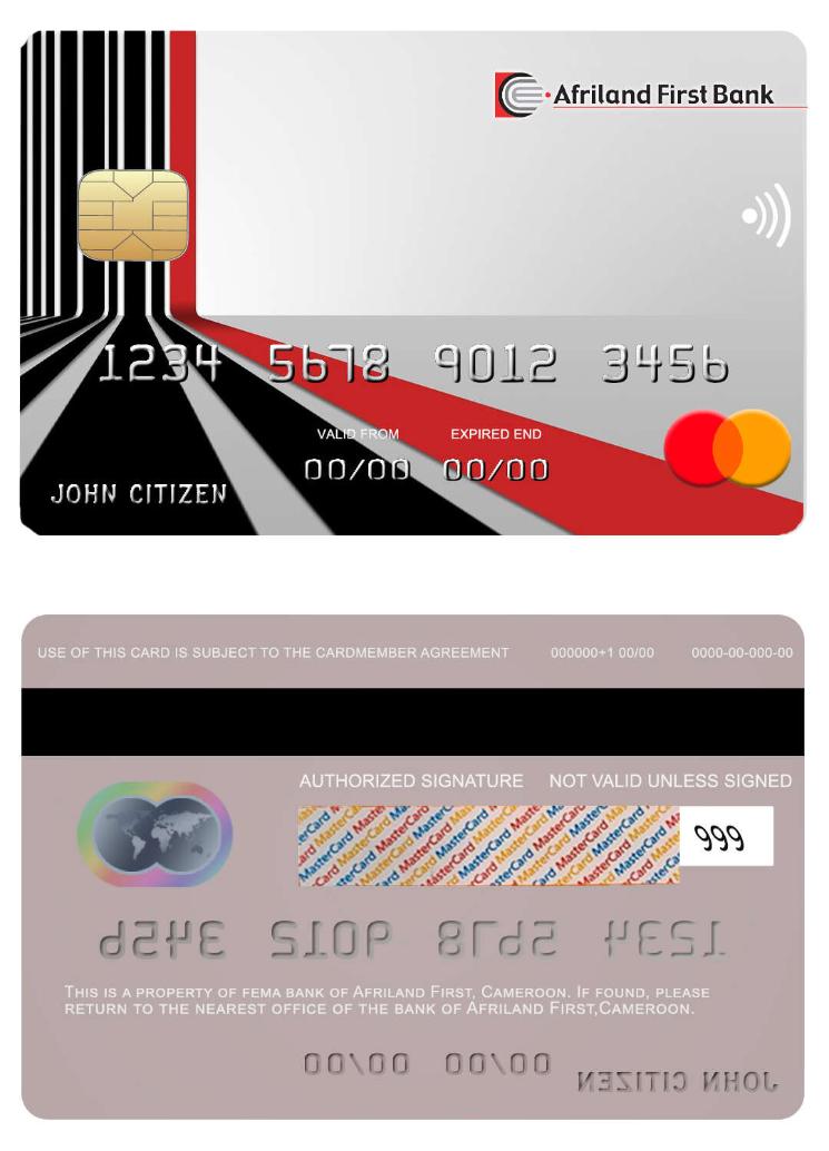 Cameroon Afriland First bank mastercard